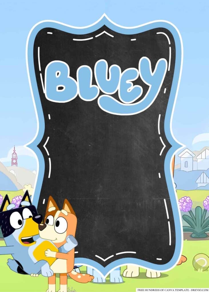 FREE Bluey Birthday Canva Templates 16