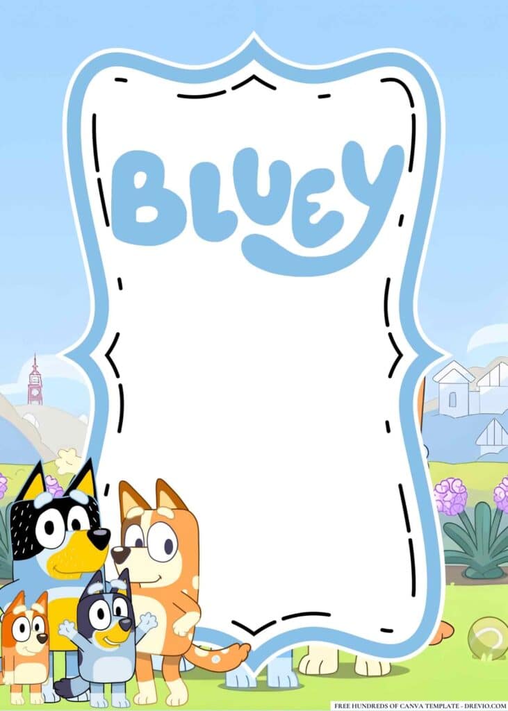 FREE Bluey Birthday Canva Templates 18