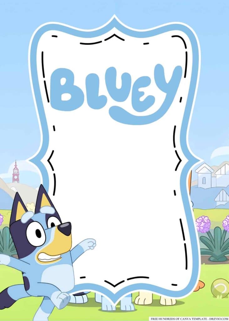 FREE Bluey Birthday Canva Templates 2