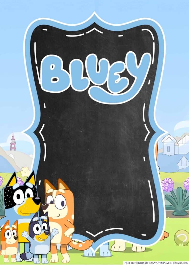 FREE Bluey Birthday Canva Templates 20