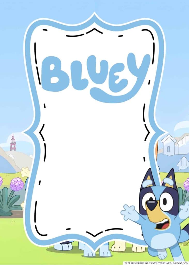 FREE Bluey Birthday Canva Templates 22