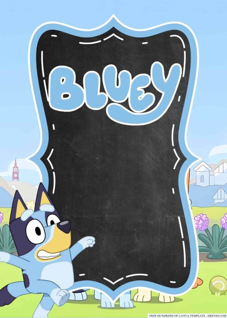 FREE Bluey Birthday Canva Templates 4