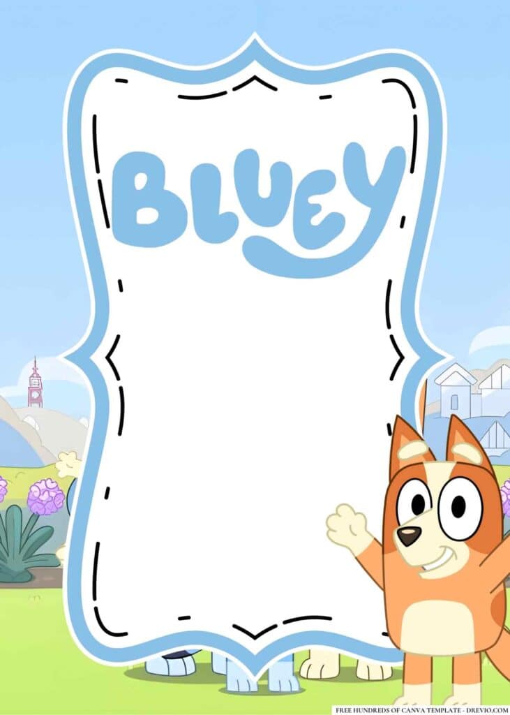 FREE Bluey Birthday Canva Templates 6