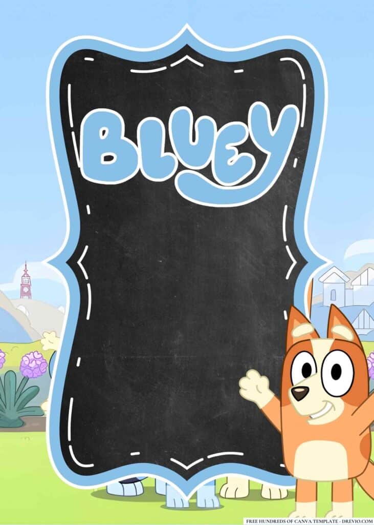 FREE Bluey Birthday Canva Templates 8