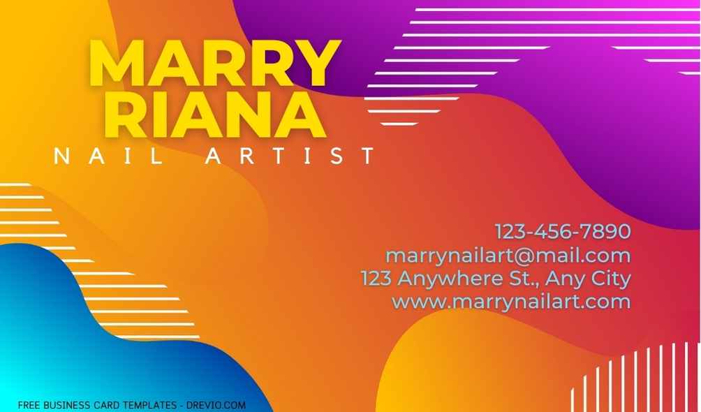 FREE Bold Colorful Business Card Template