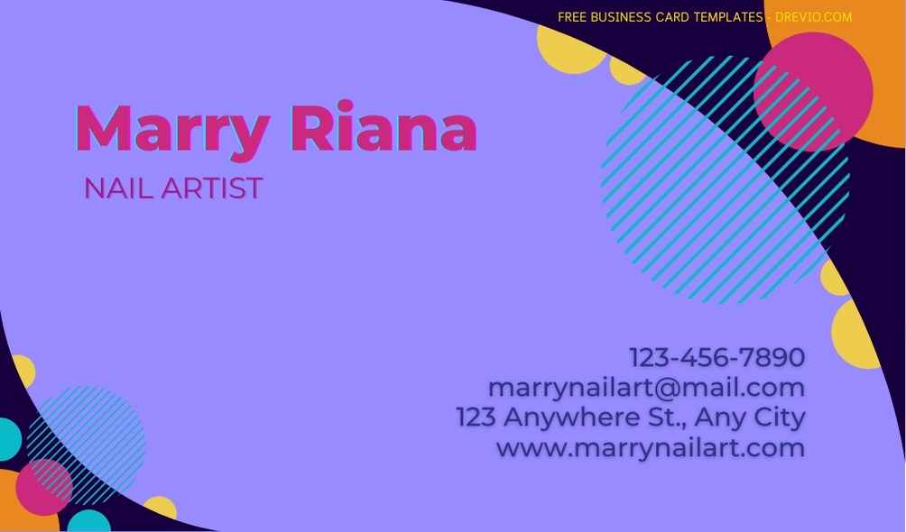 FREE Bold Colorful Business Card Template