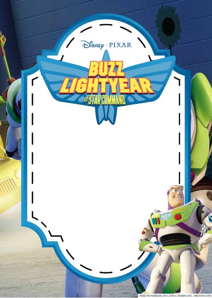 FREE Buzz Lightyear Birthday Canva Templates 10