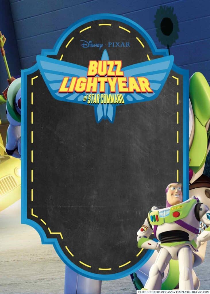 FREE Buzz Lightyear Birthday Canva Templates 12