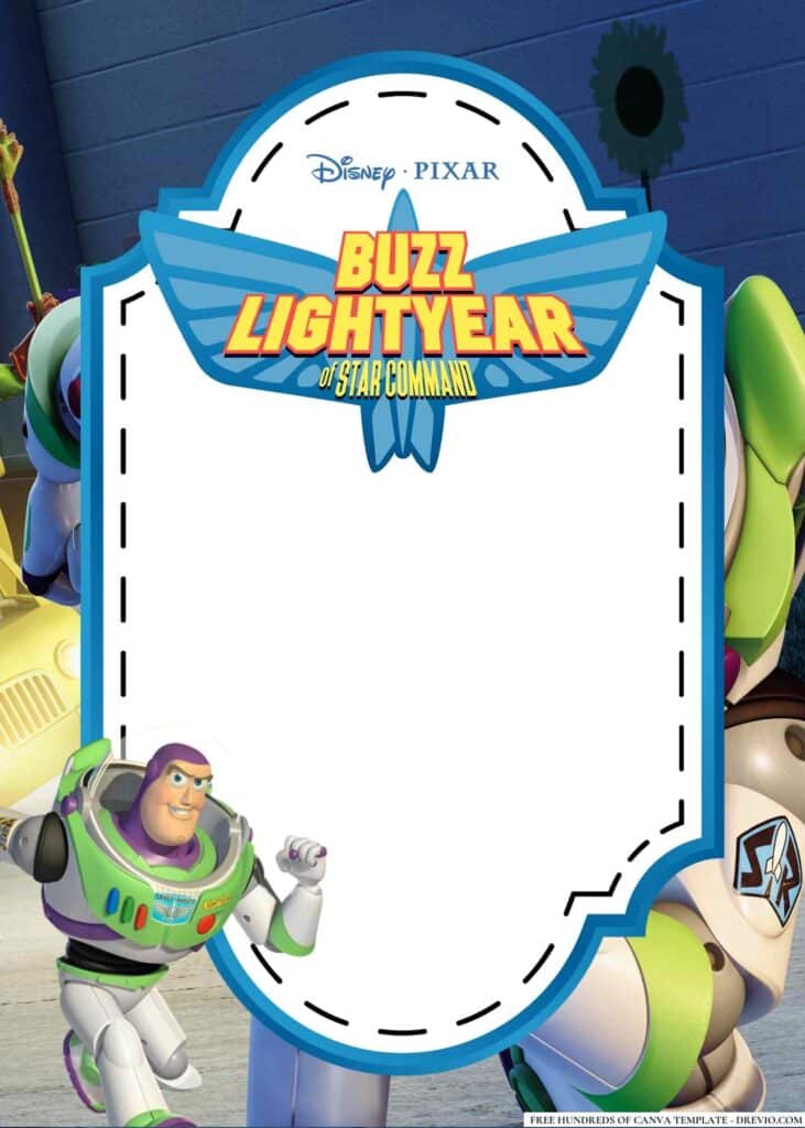 FREE Buzz Lightyear Birthday Canva Templates 14