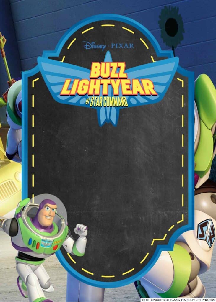 FREE Buzz Lightyear Birthday Canva Templates 16