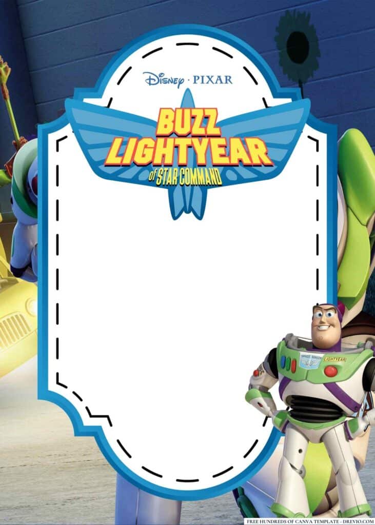 FREE Buzz Lightyear Birthday Canva Templates 2