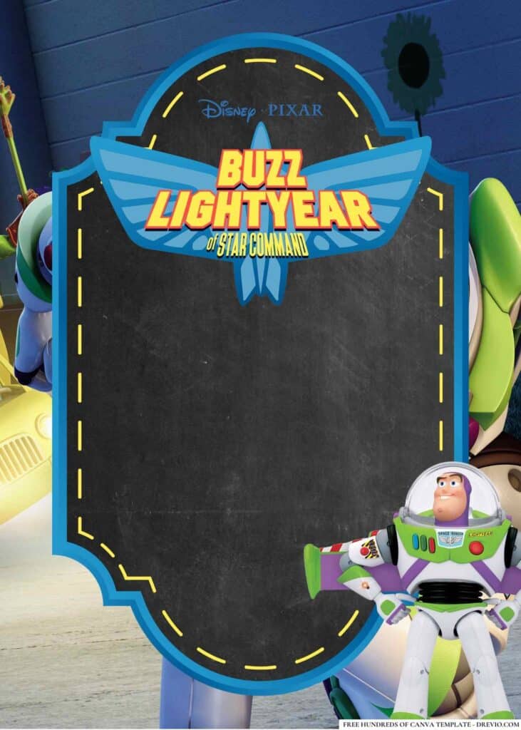 FREE Buzz Lightyear Birthday Canva Templates 20