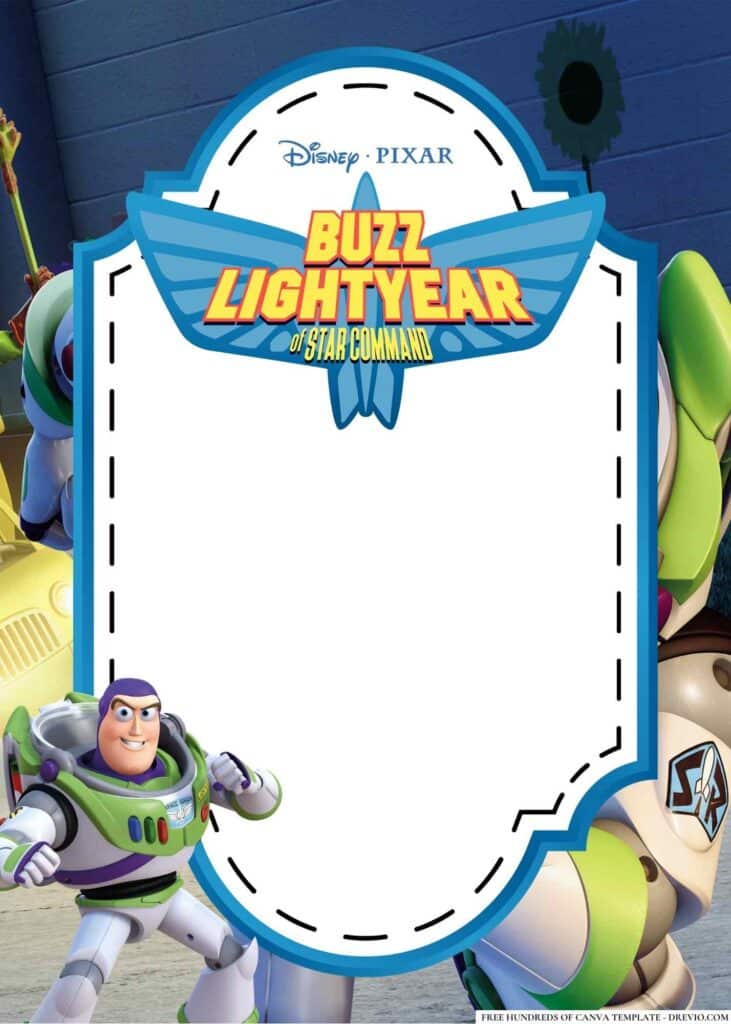 FREE Buzz Lightyear Birthday Canva Templates 22