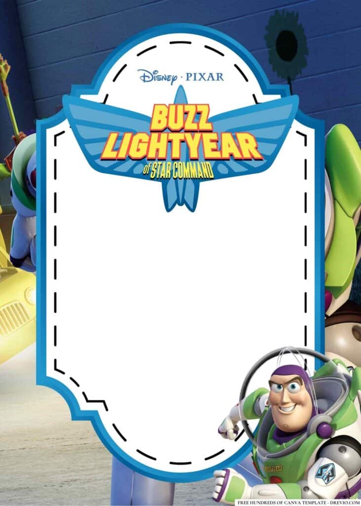 FREE Buzz Lightyear Birthday Canva Templates 6