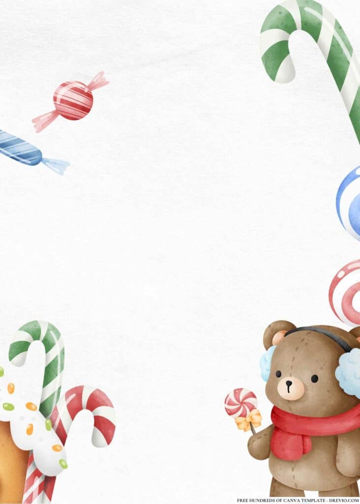 FREE Candyland Carnival Birthday Canva Templates 18