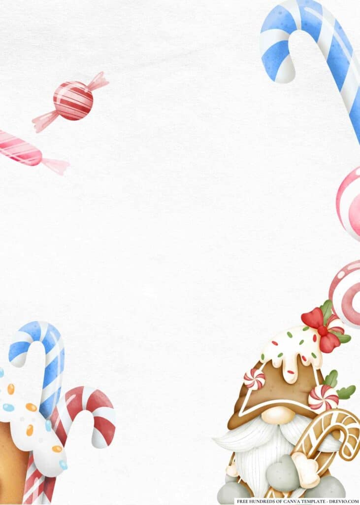 FREE Candyland Carnival Birthday Canva Templates 4