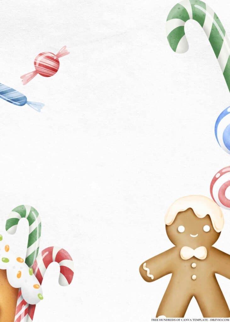 FREE Candyland Carnival Birthday Canva Templates 6