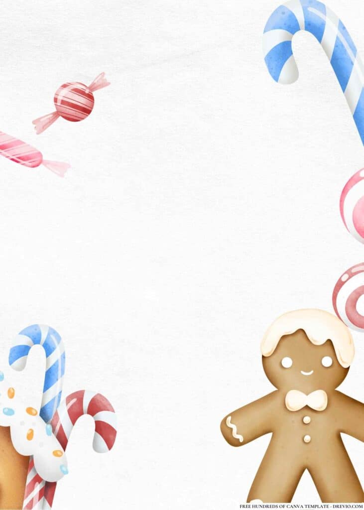 FREE Candyland Carnival Birthday Canva Templates 8