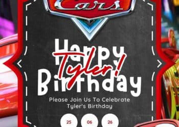 FREE Cars Birthday Invitations