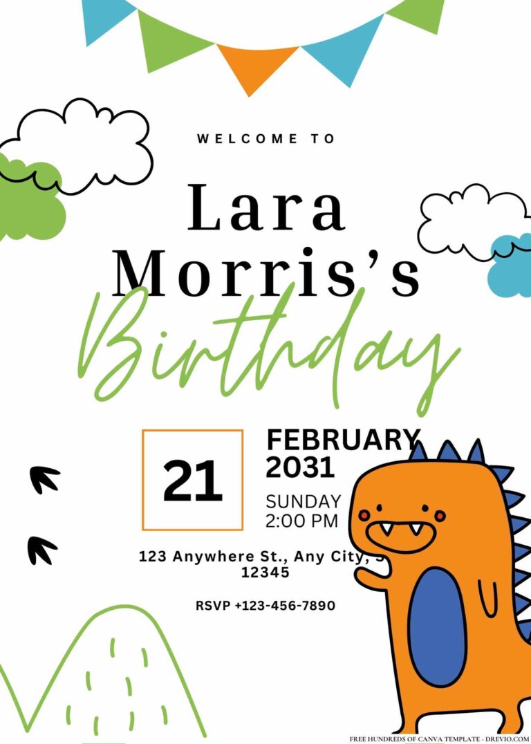 FREE Dinosaur Birthday Invitations