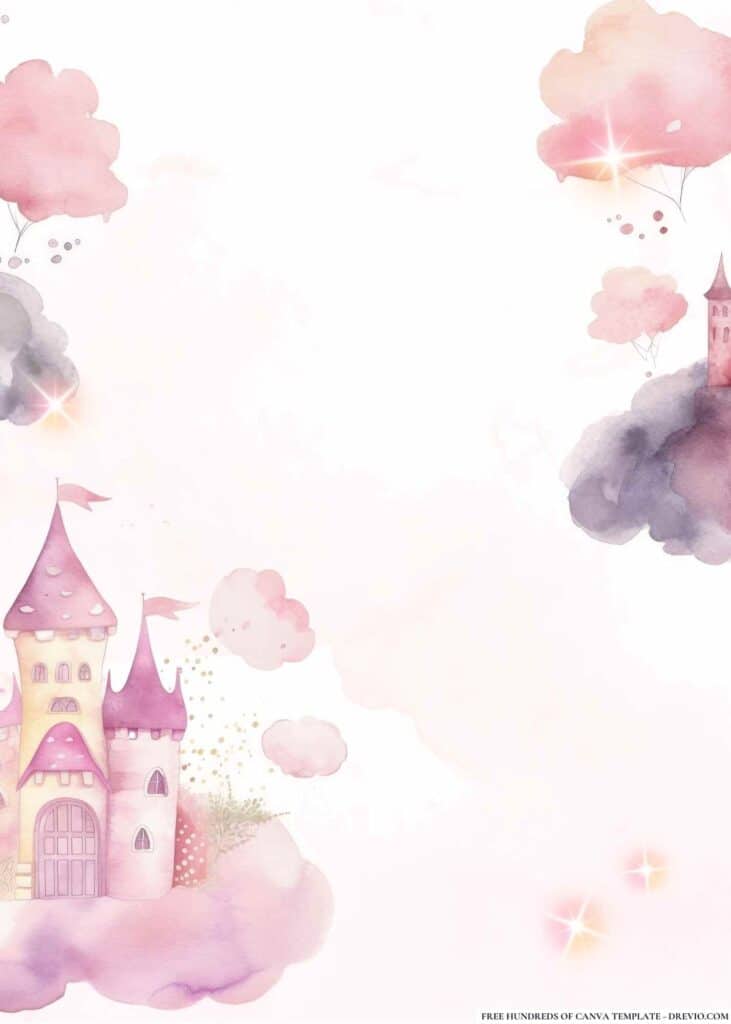 FREE Enchanted Castle Birthday Canva Templates 10