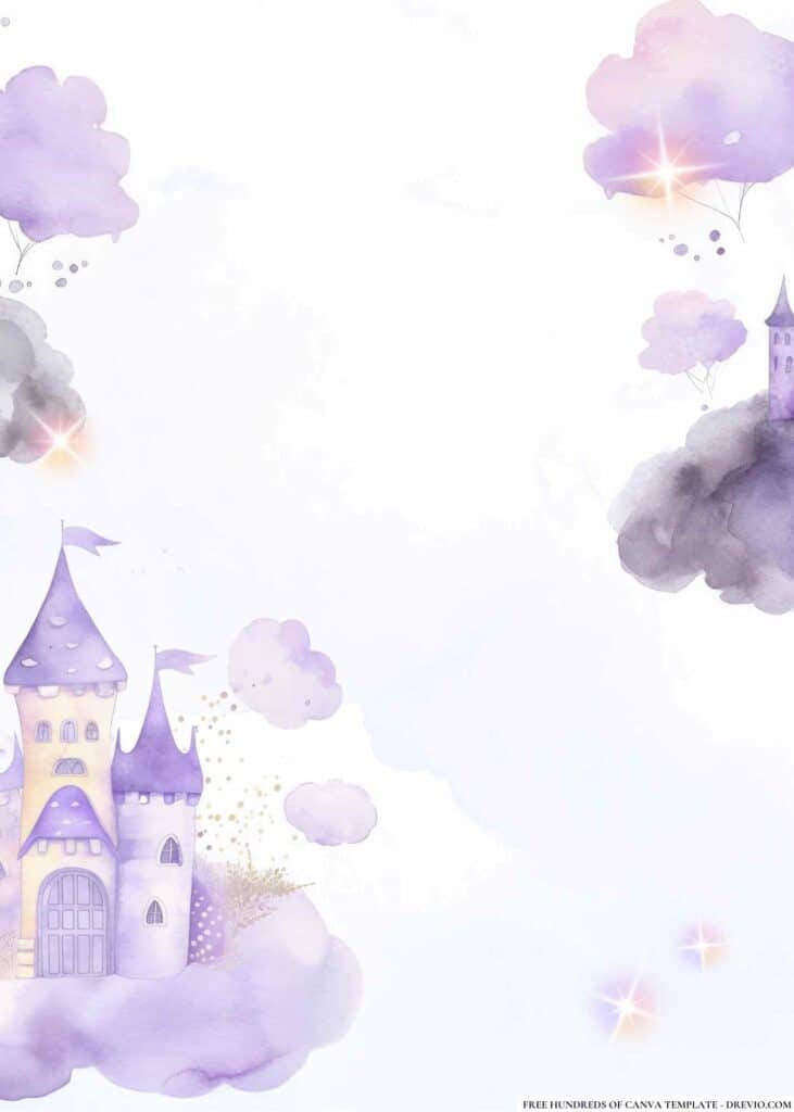 FREE Enchanted Castle Birthday Canva Templates 12