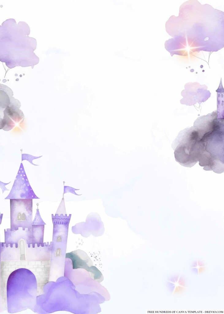 FREE Enchanted Castle Birthday Canva Templates 16