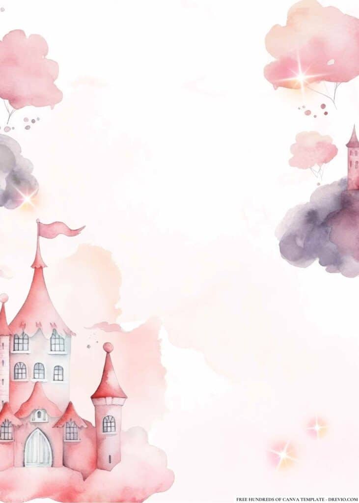 FREE Enchanted Castle Birthday Canva Templates 18