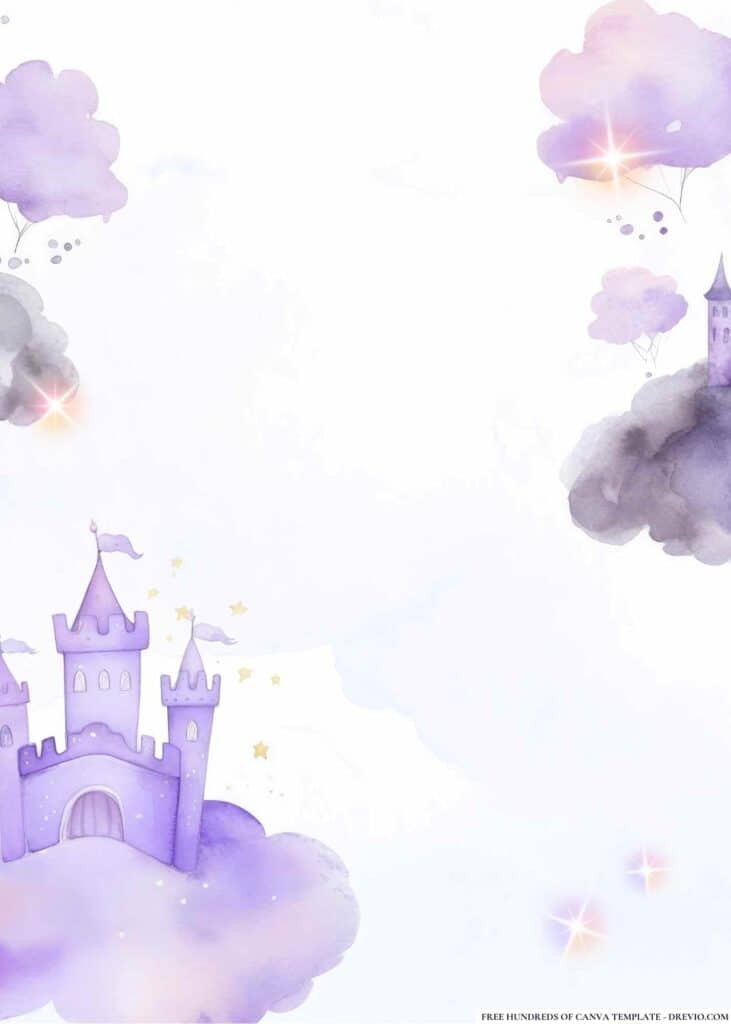 FREE Enchanted Castle Birthday Canva Templates 8