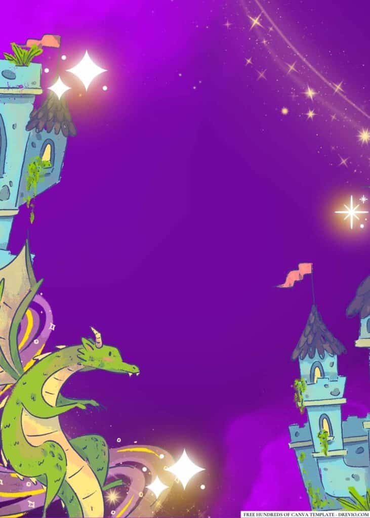 FREE Enchanted Fantasy Birthday Canva Templates 2 1