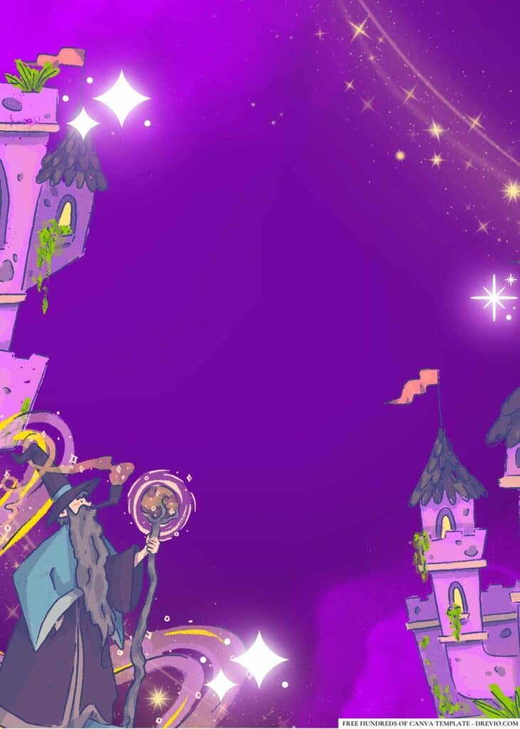 FREE Enchanted Fantasy Birthday Canva Templates 20 1