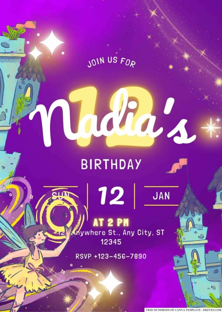 FREE Enchanted Fantasy Birthday Invitations
