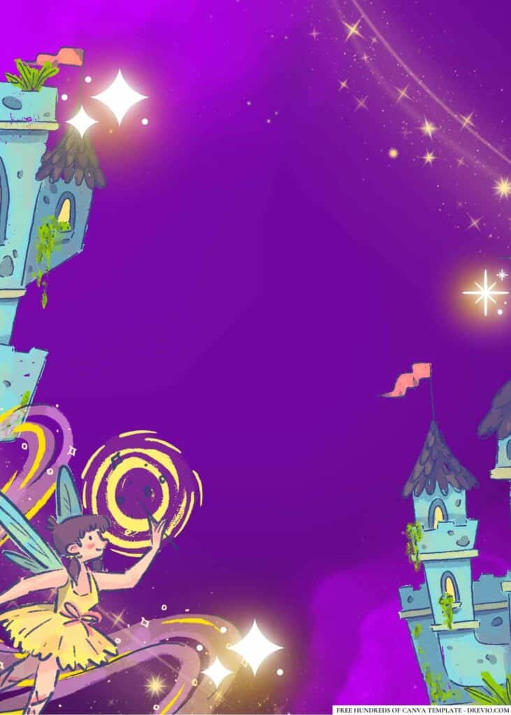 FREE Enchanted Fantasy Birthday Canva Templates 22 1