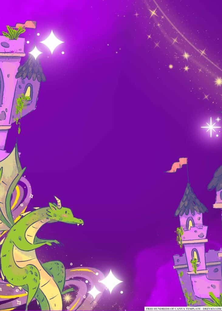 FREE Enchanted Fantasy Birthday Canva Templates 4 1