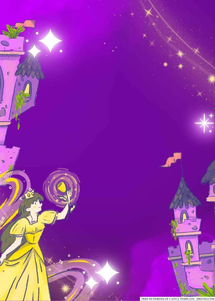FREE Enchanted Fantasy Birthday Canva Templates 8 1