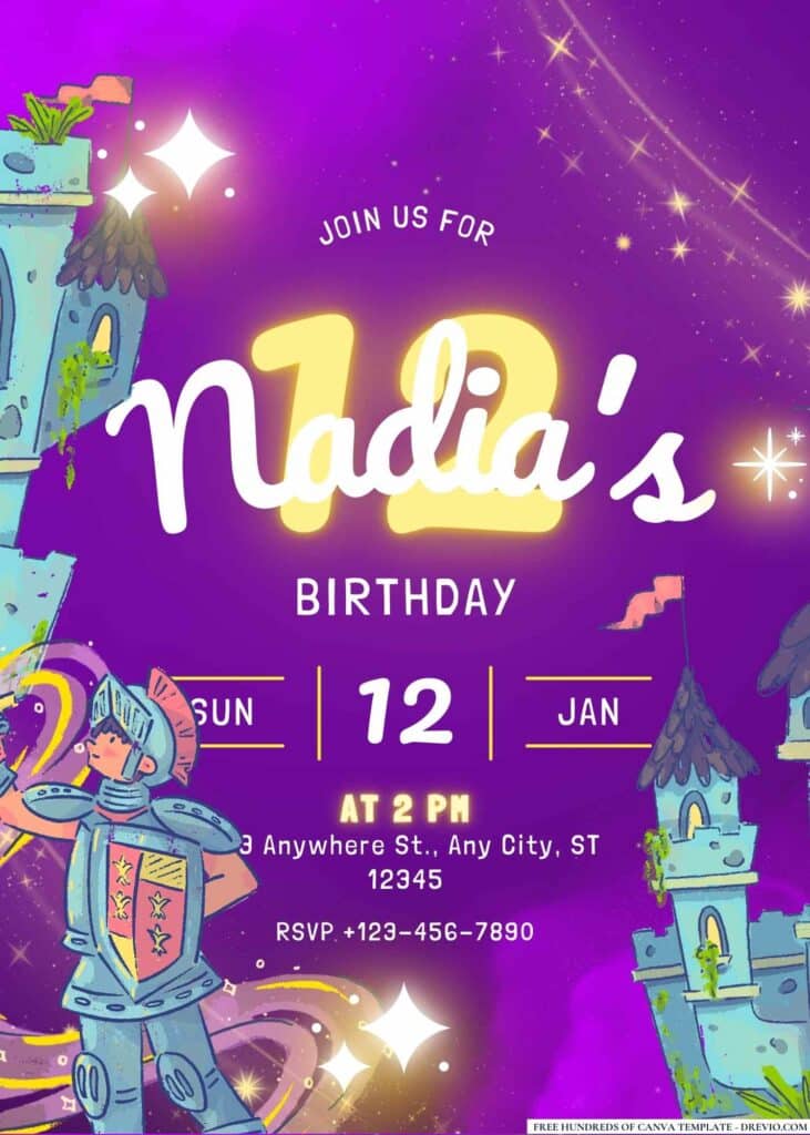 FREE Enchanted Fantasy Birthday Invitations