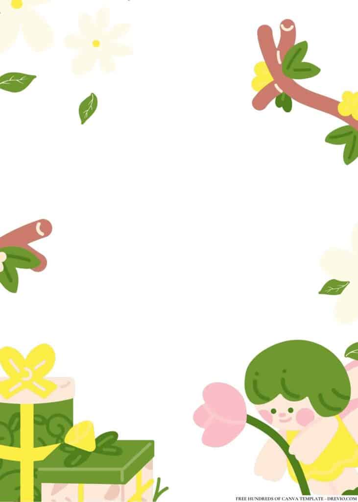 FREE Fairy Garden Birthday Canva Templates 2