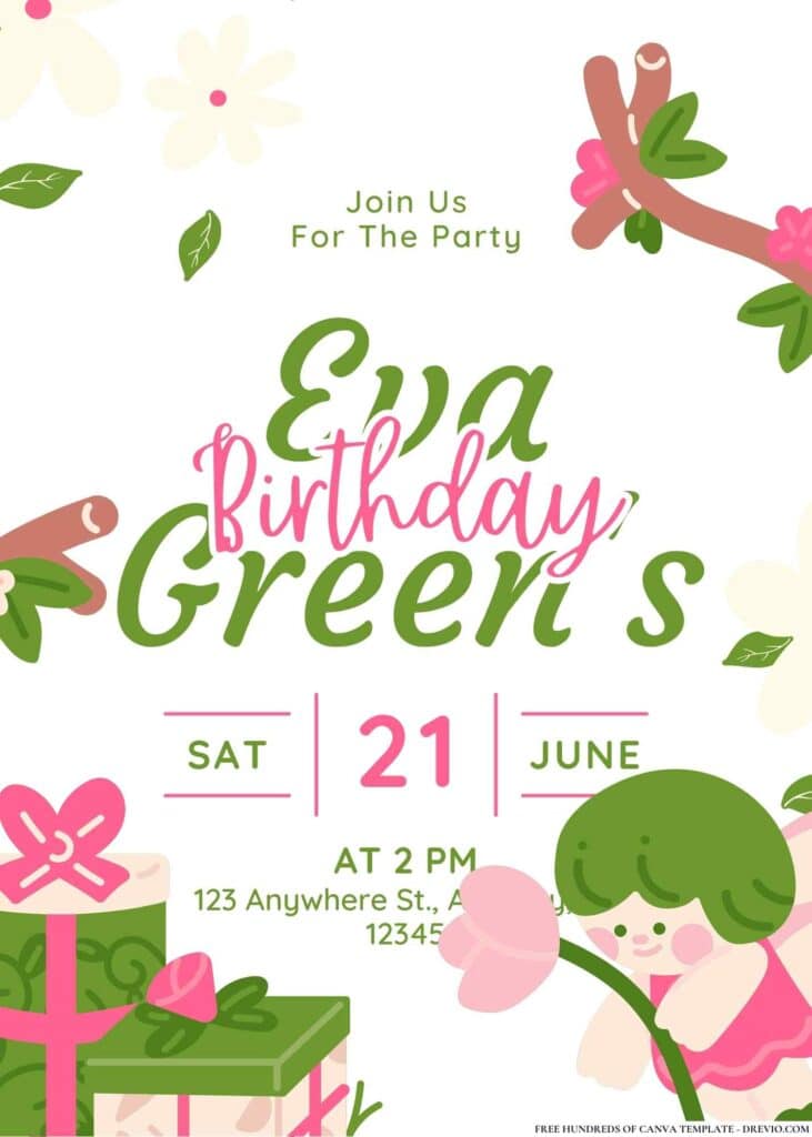 FREE Fairy Garden Party Birthday Invitations