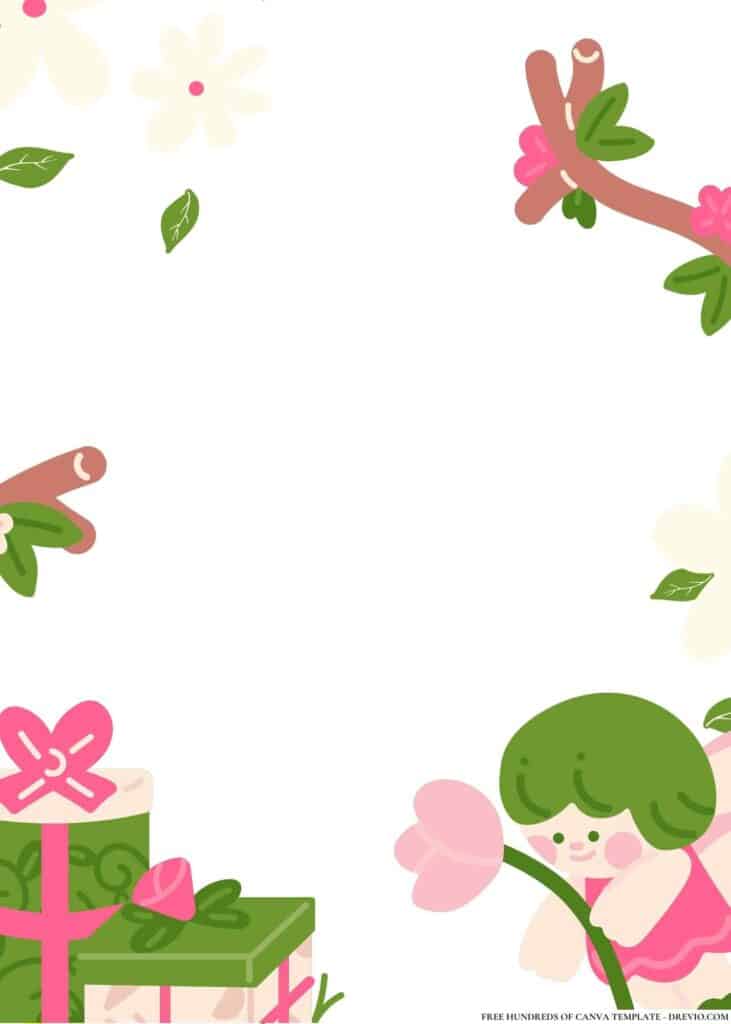 FREE Fairy Garden Birthday Canva Templates 4