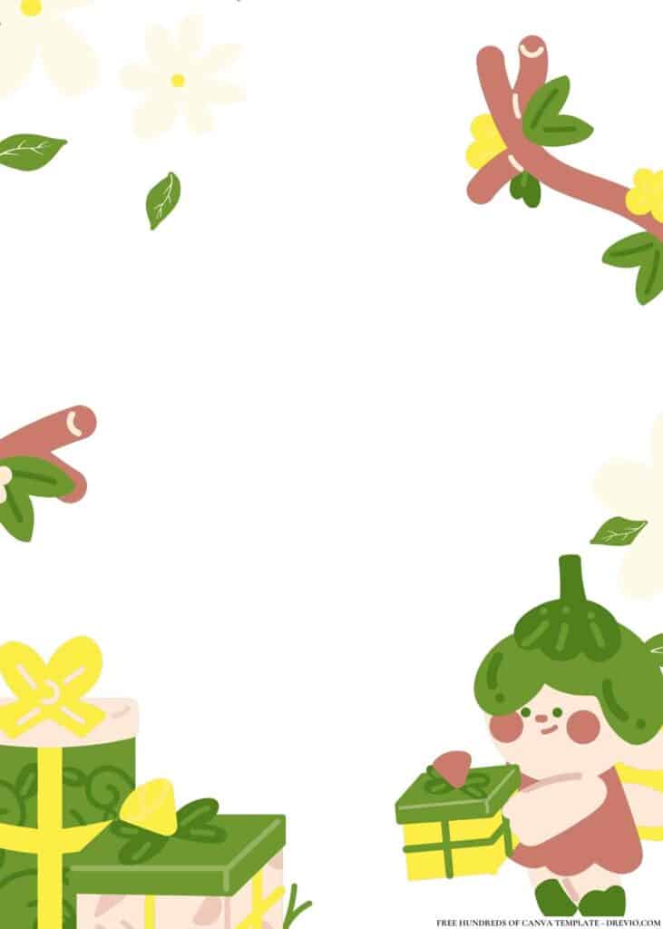 FREE Fairy Garden Birthday Canva Templates 6