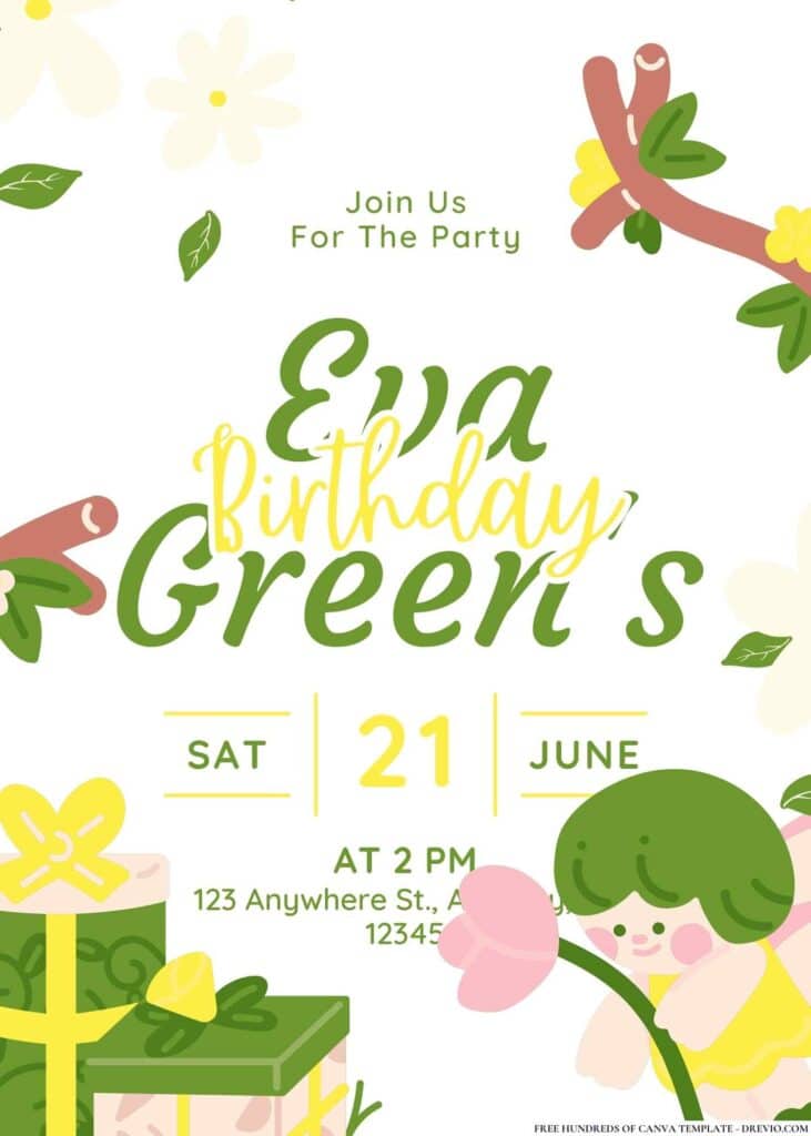 FREE Fairy Garden Party Birthday Invitations