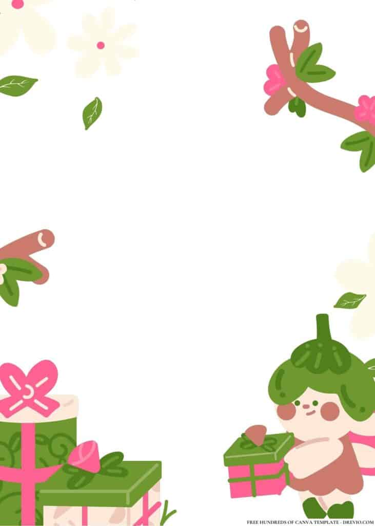 FREE Fairy Garden Birthday Canva Templates 8