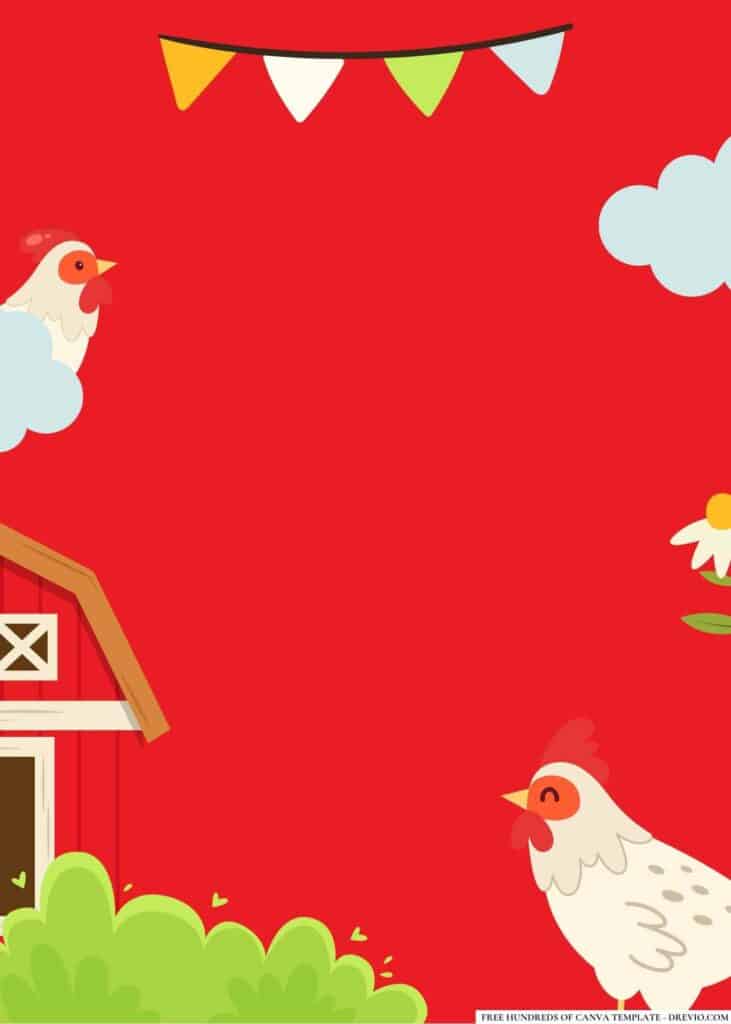 FREE Farm Birthday Canva Templates 12