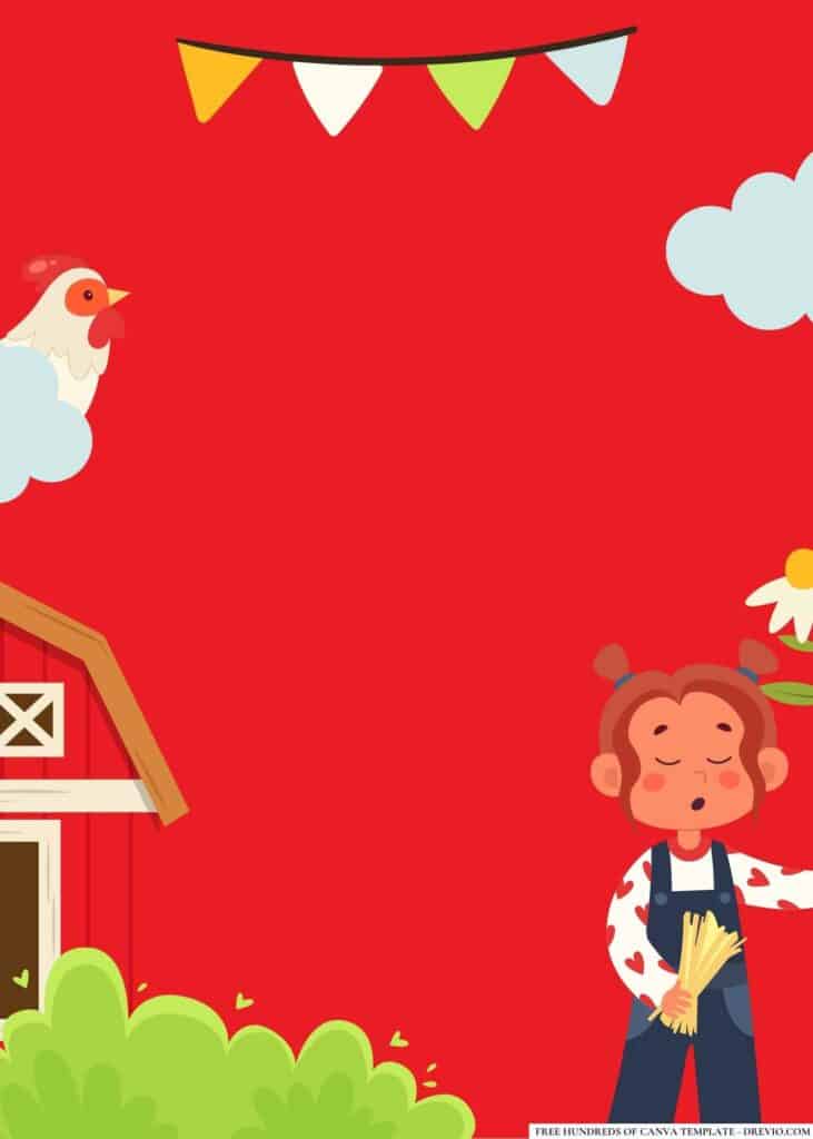 FREE Farm Birthday Canva Templates 16