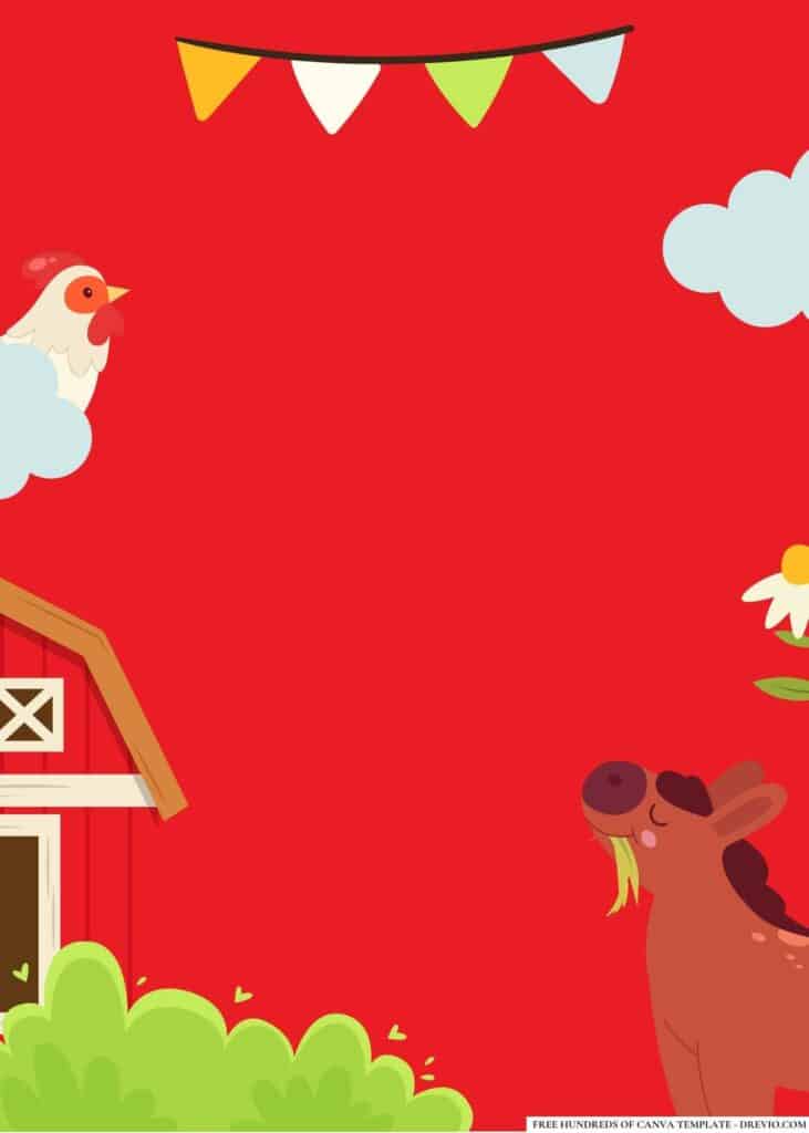 FREE Farm Birthday Canva Templates 20