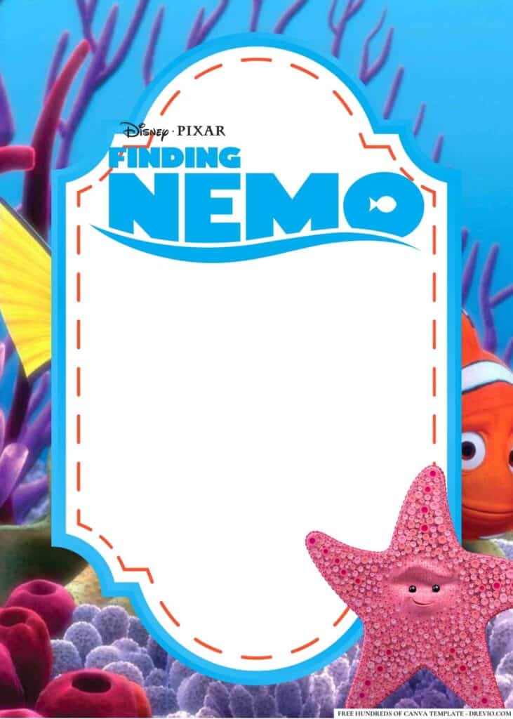 FREE Finding Nemo Birthday Canva Templates 10
