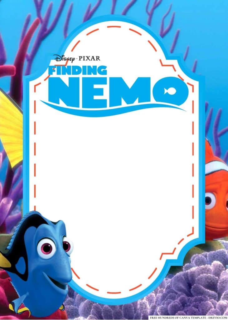 FREE Finding Nemo Birthday Canva Templates 14