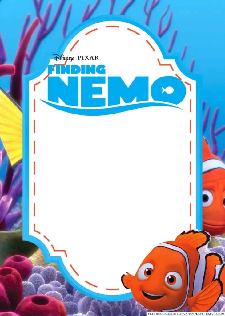 FREE Finding Nemo Birthday Canva Templates 2