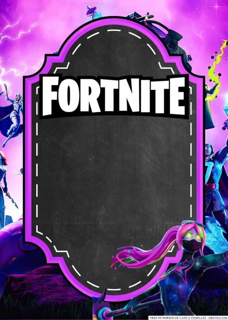 FREE Fortnite Birthday Canva Templates 12 1