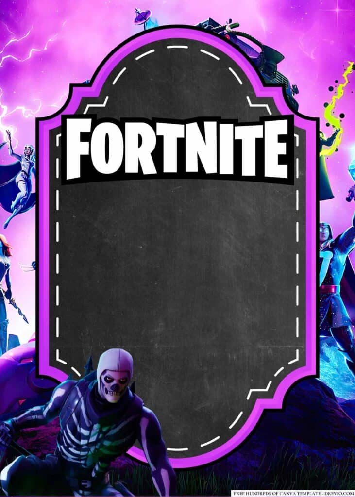 FREE Fortnite Birthday Canva Templates 4 1